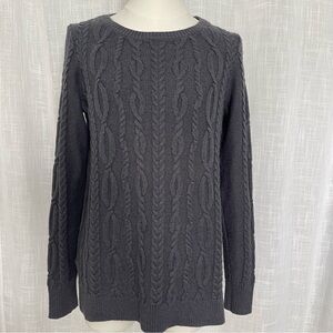 LOFT Women’s Small Charcoal Cable Knit Pullover